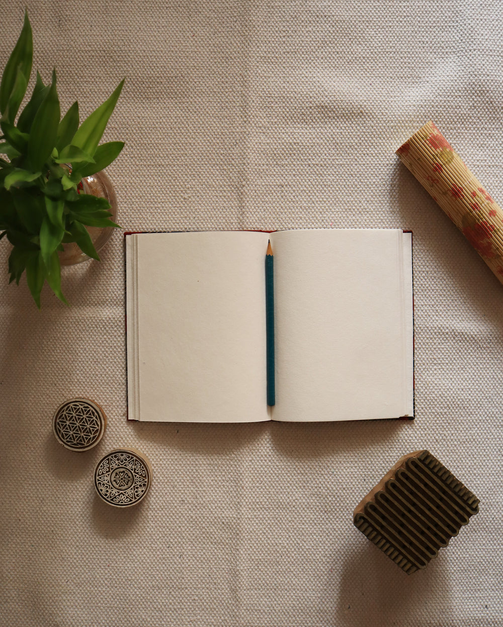 Stamped Stories - 01 | Block Printed Handmade Diary